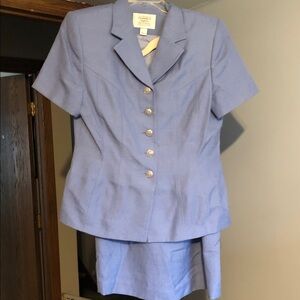 Amanda Smith Petites Blue Textured Blazer